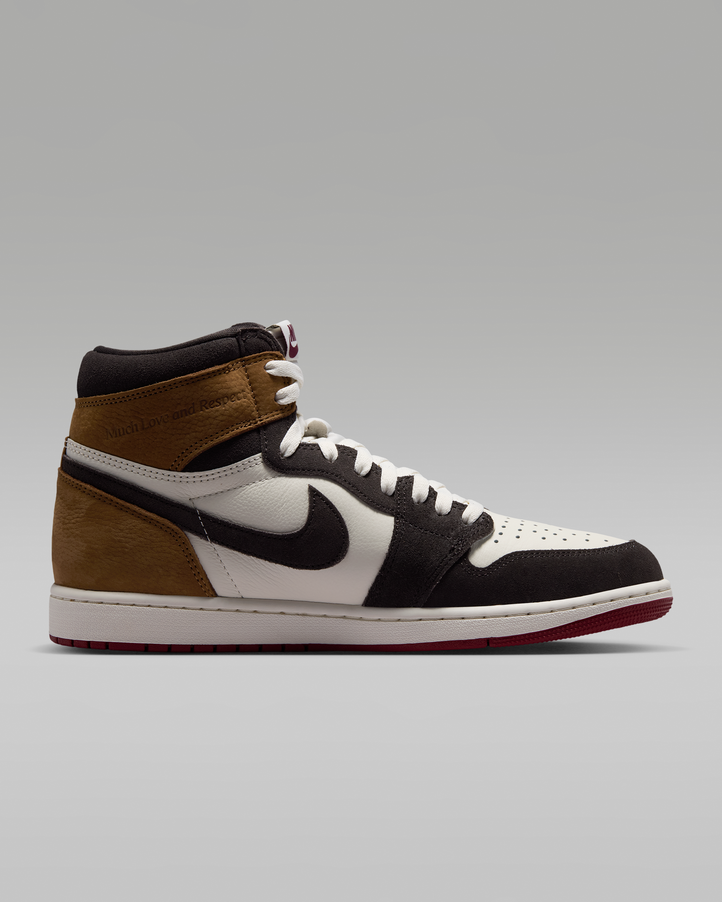 Air Jordan 1 Retro High OG 'Love Letter' Men's Shoes - Shadow Brown/Light British Tan/Team Red - View 3