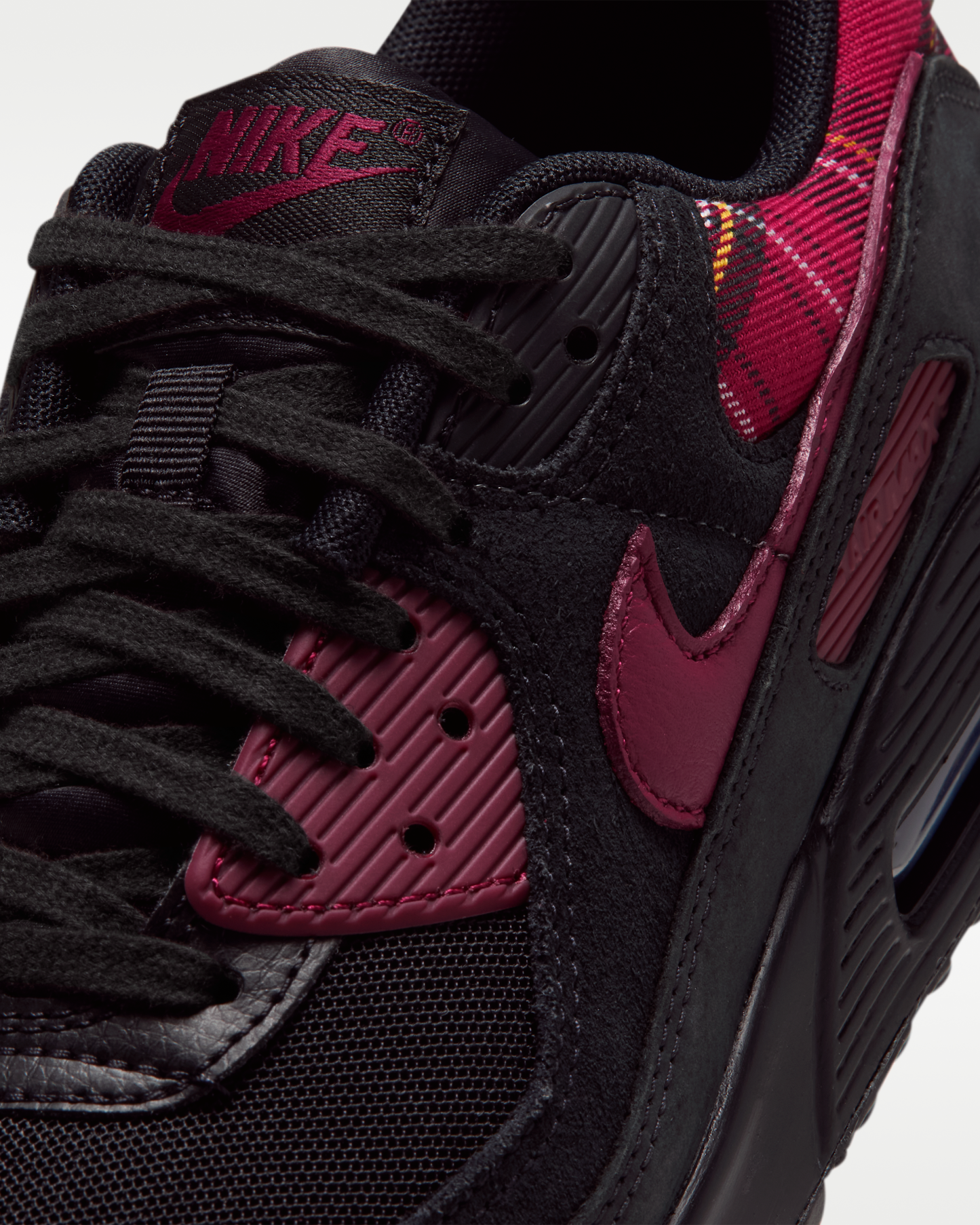 Nike Air Max 90 'Check' Women's Shoes - Black/Tough Red/Yellow Ochre/Team Red - View 7