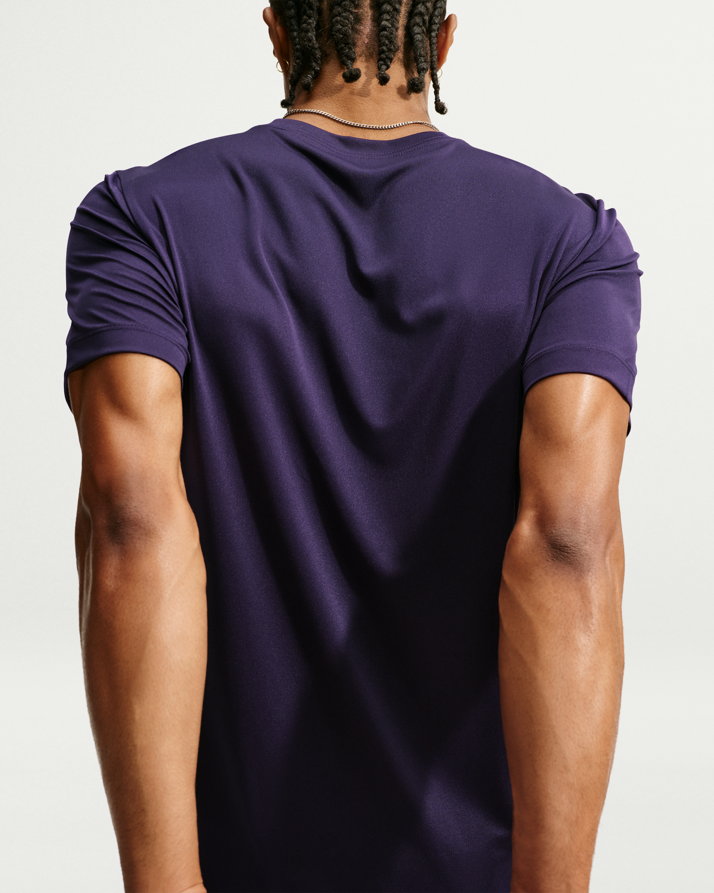 Nike Men's Dri-FIT Training T-Shirt - Purple Dynasty/White - View 2