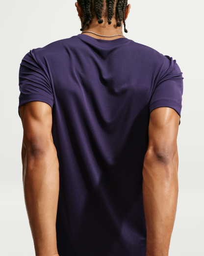 Nike Men's Dri-FIT Training T-Shirt - Purple Dynasty/White - View 2