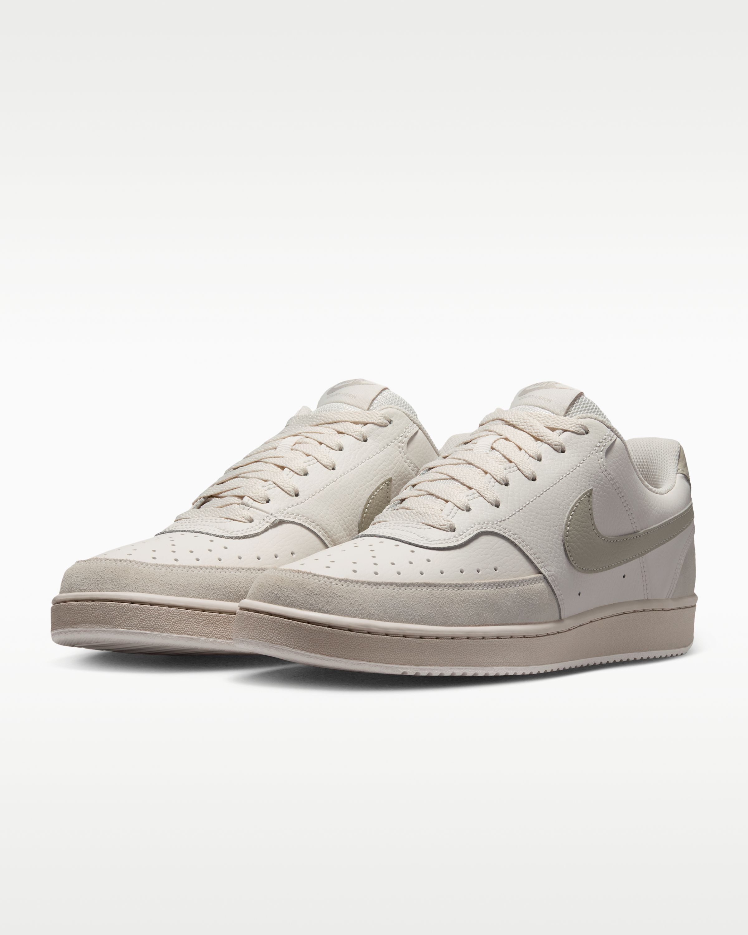 Nike Court Vision Low Suede Men's Shoes - Phantom/Cream II - View 5