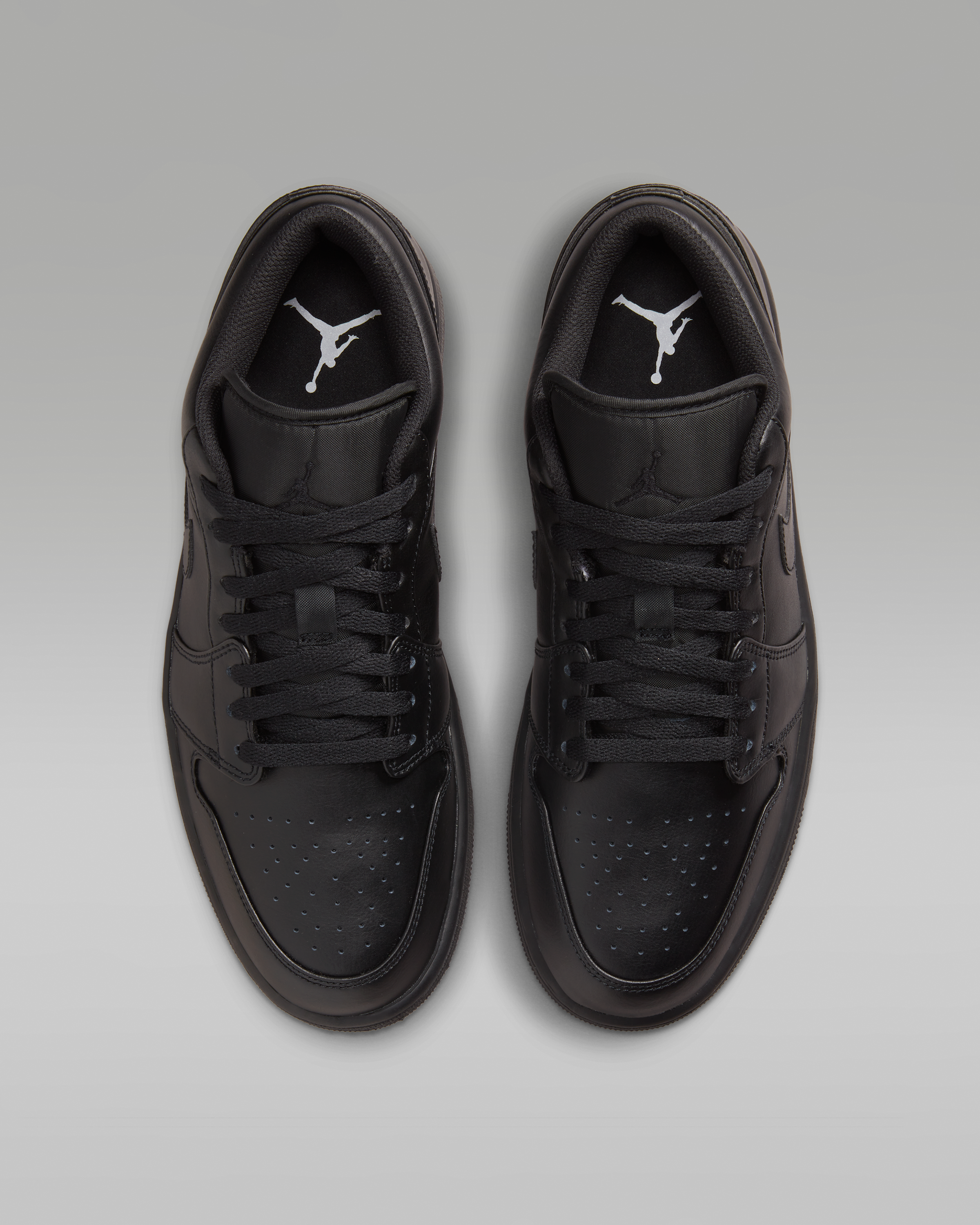Air Jordan 1 Low Men's Shoes - Black/Black/Black - View 4