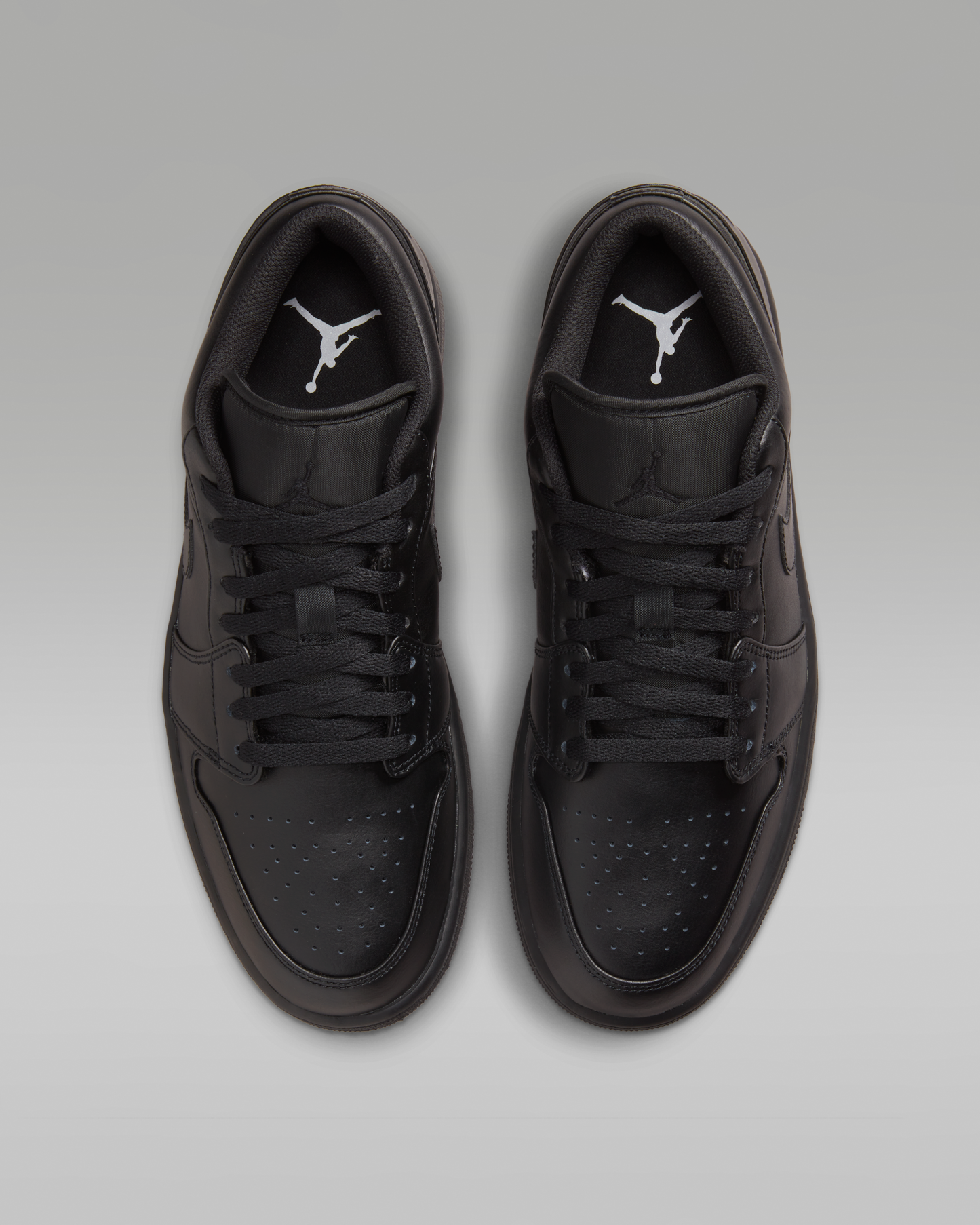 Air Jordan 1 Low Men's Shoes - Black/Black/Black - View 4