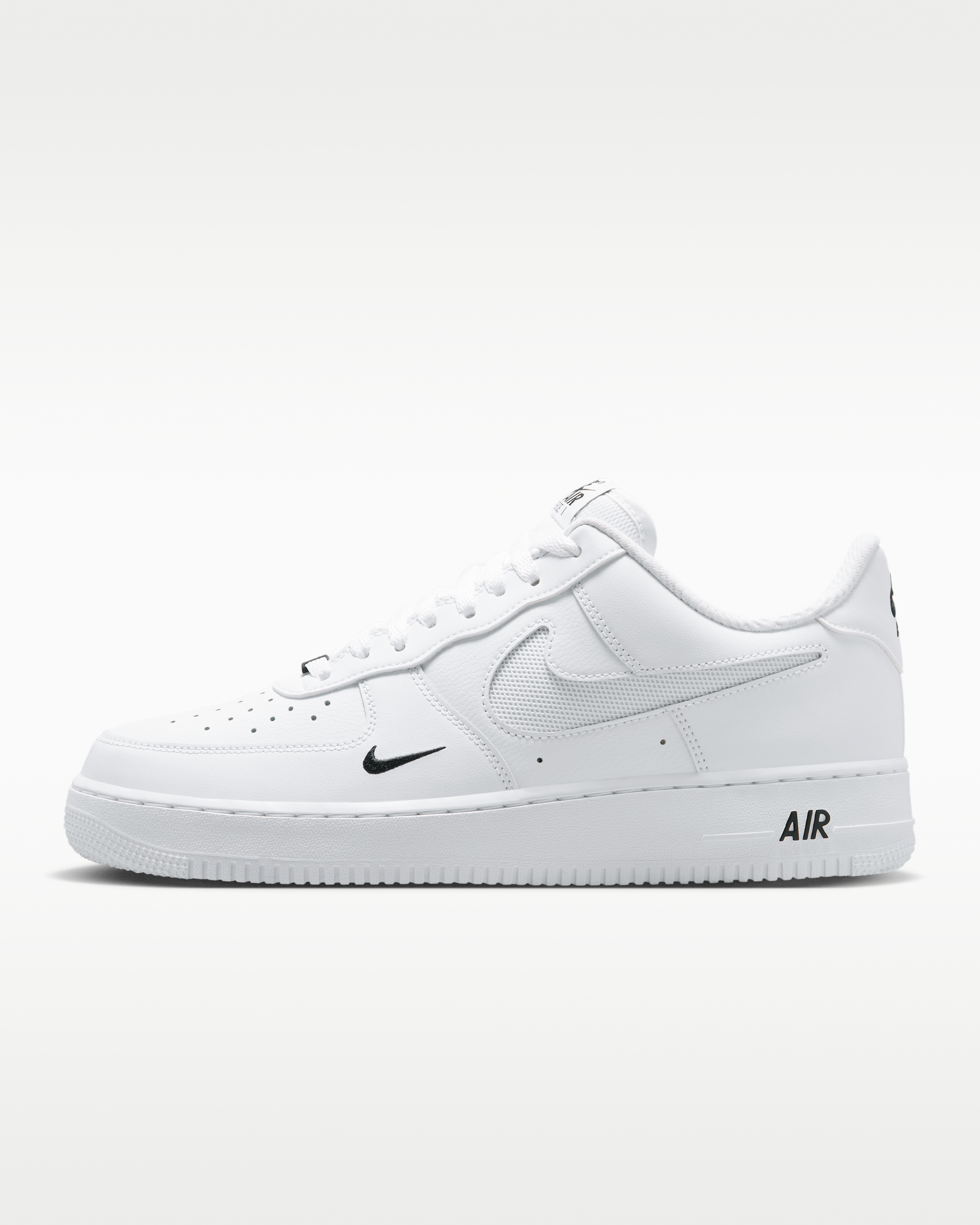 Nike Air Force 1 '07 LV8 Men's Shoes - White/Black/Reflect Silver - View 1