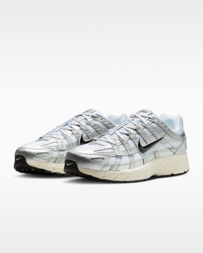 Nike P-6000 Shoes - White/Metallic Silver/Flat Silver/Black - View 5