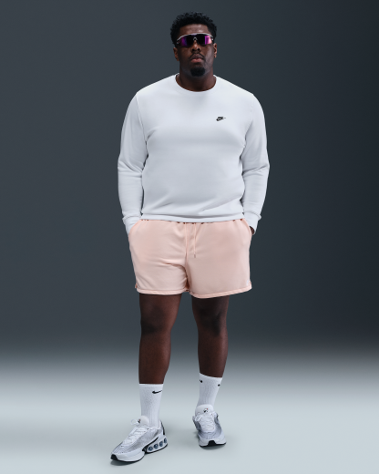 Nike Club Men's Fleece Crew - White/Black - View 9
