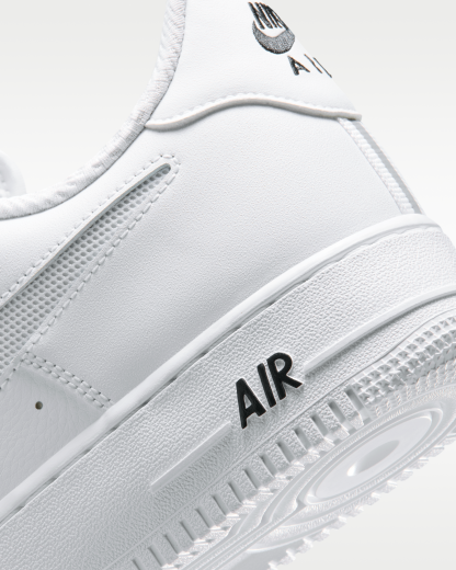 Nike Air Force 1 '07 LV8 Men's Shoes - White/Black/Reflect Silver - View 8