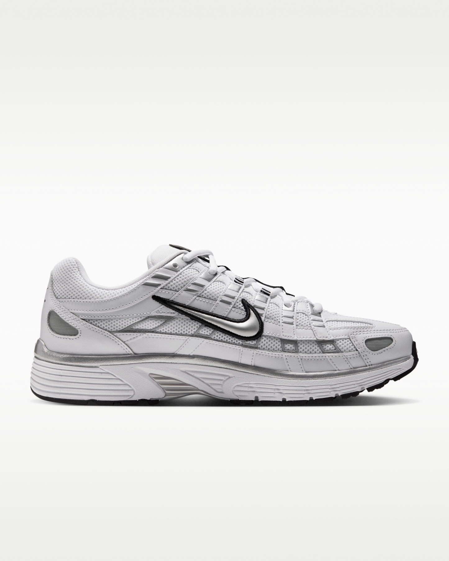 Nike P-6000 Shoes - White/Black/Metallic Silver - View 3