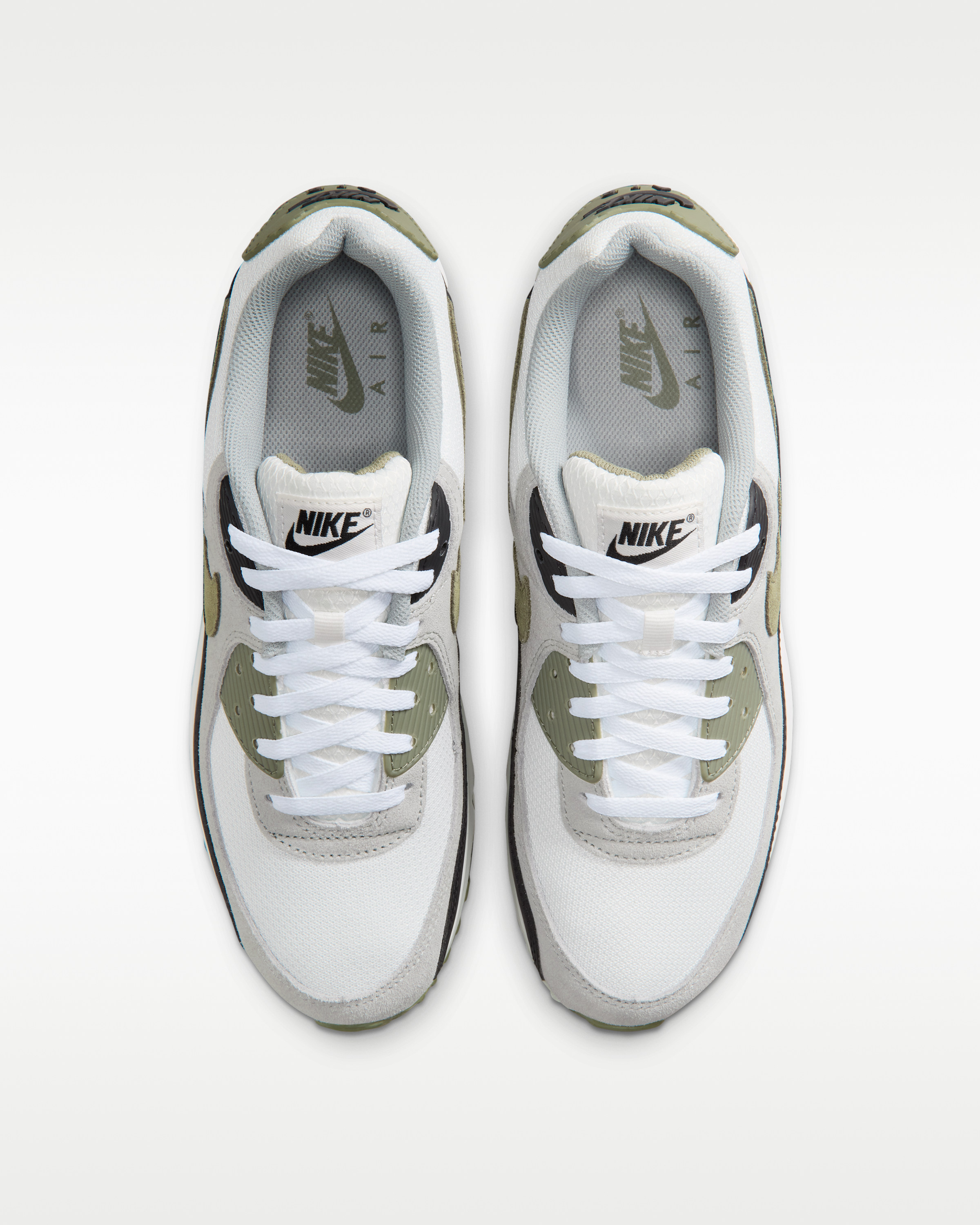 Nike Air Max 90 Men's Shoes - Summit White/Light Pumice/Black/Silver Sage - View 4