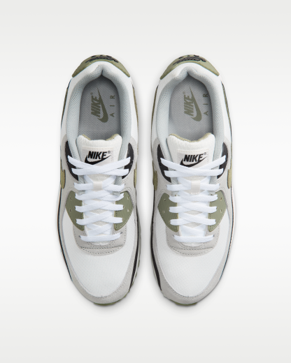 Nike Air Max 90 Men's Shoes - Summit White/Light Pumice/Black/Silver Sage - View 4