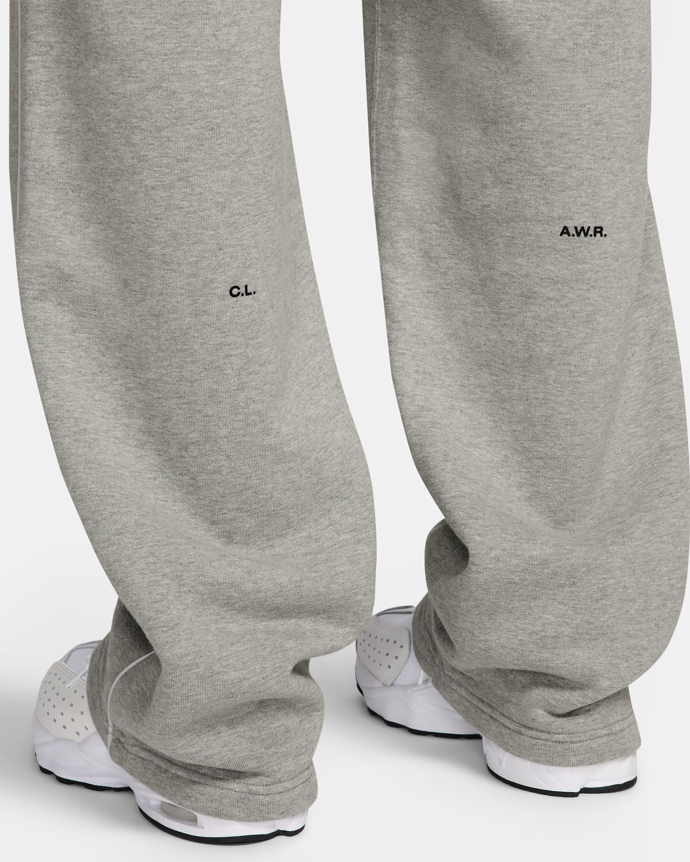 NOCTA NOCTA Fleece CS Open-Hem Tracksuit Bottoms - Dark Grey Heather/Matte Silver/Black - View 7