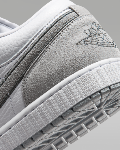 Air Jordan 1 Low SE Men's Shoes - White/Iron Grey/Wolf Grey - View 8