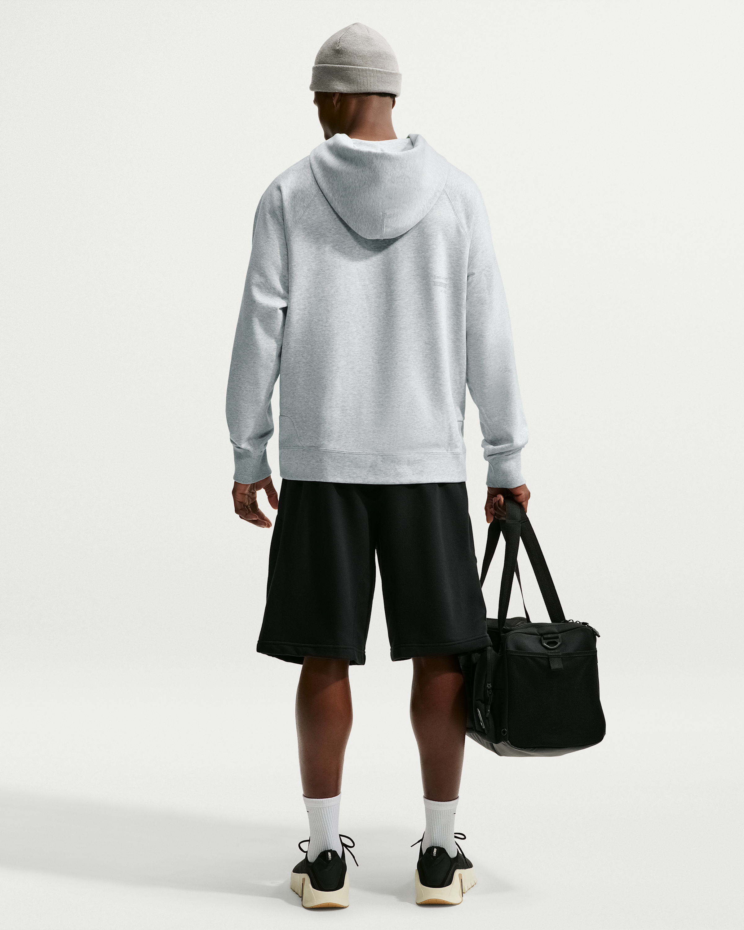 Nike N.A.C. Men's Dri-FIT Oversized Fleece Training Hoodie - Light Smoke Grey/Heather/Light Smoke Grey - View 5