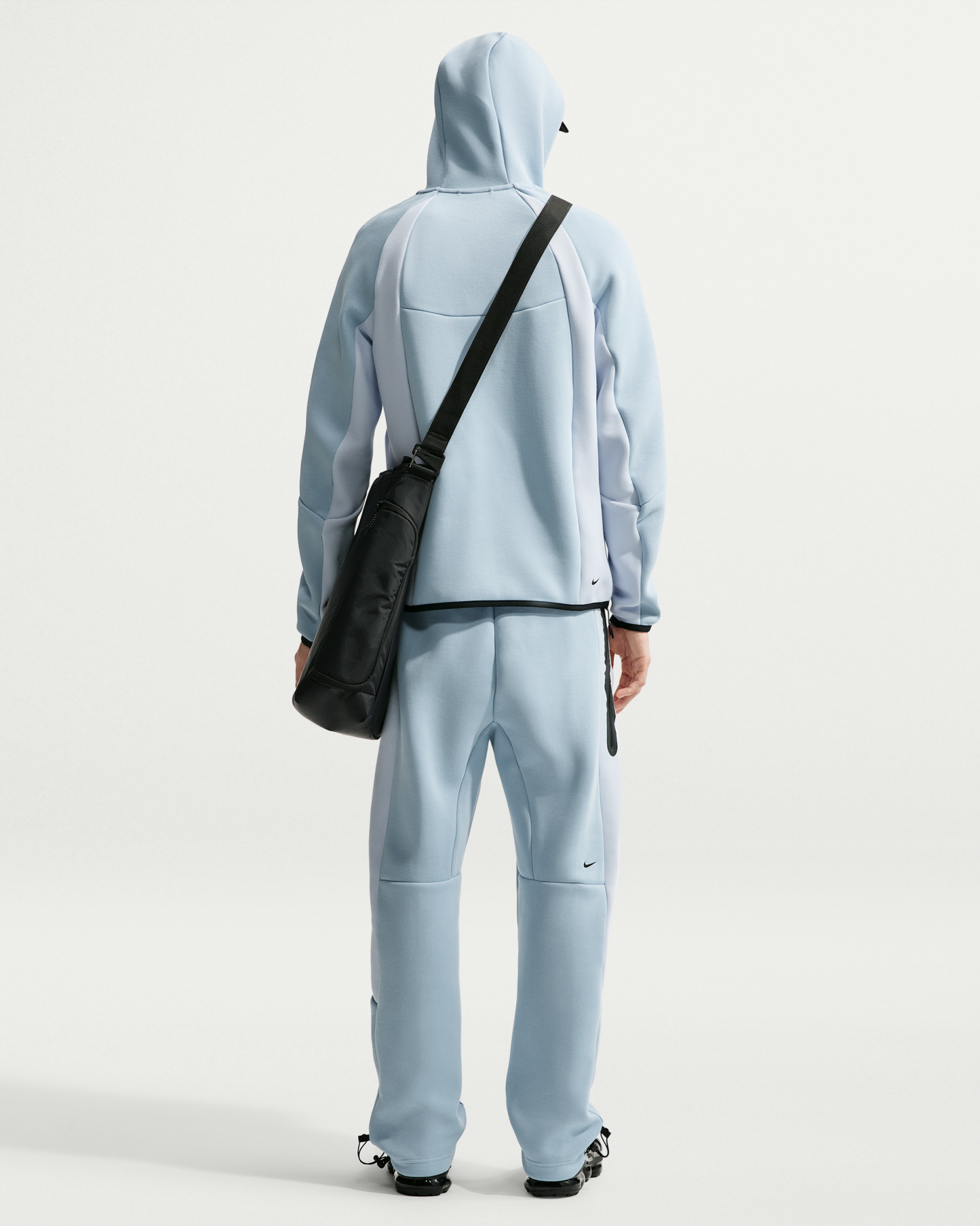 Nike Tech Men's Colour-Block Full-Zip Fleece Windrunner Jacket - Light Armoury Blue/Football Grey/Black - View 5