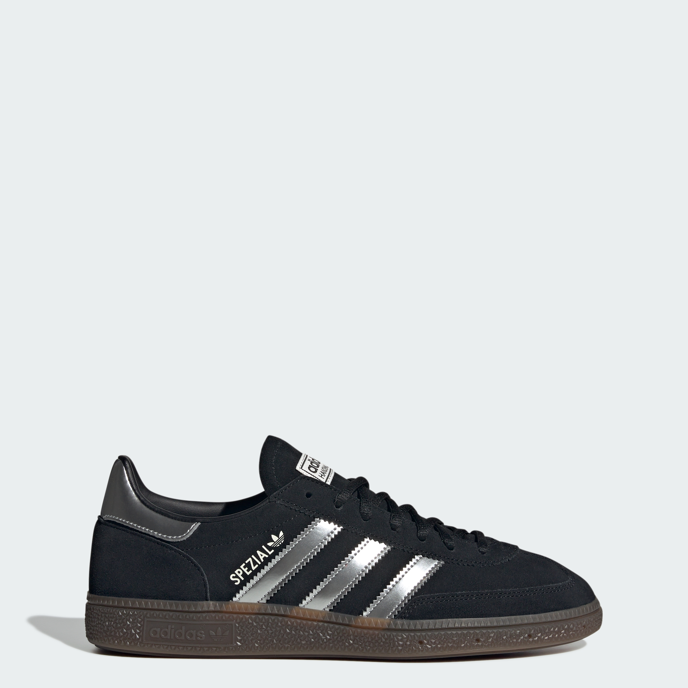 adidas Handball Spezial Shoes - Core Black / Silver Metallic / Gum - View 1