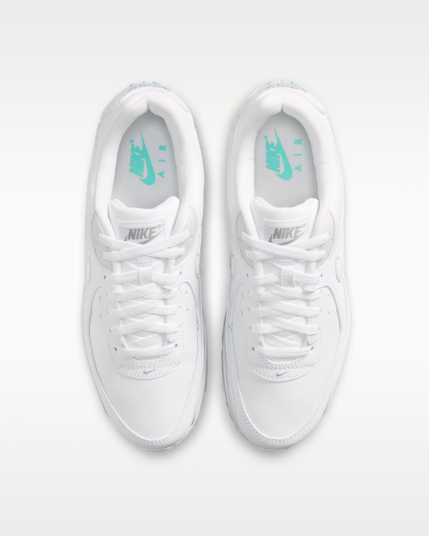 Nike Air Max 90 Men's Shoes - White/Hyper Turquoise/Photon Dust - View 4