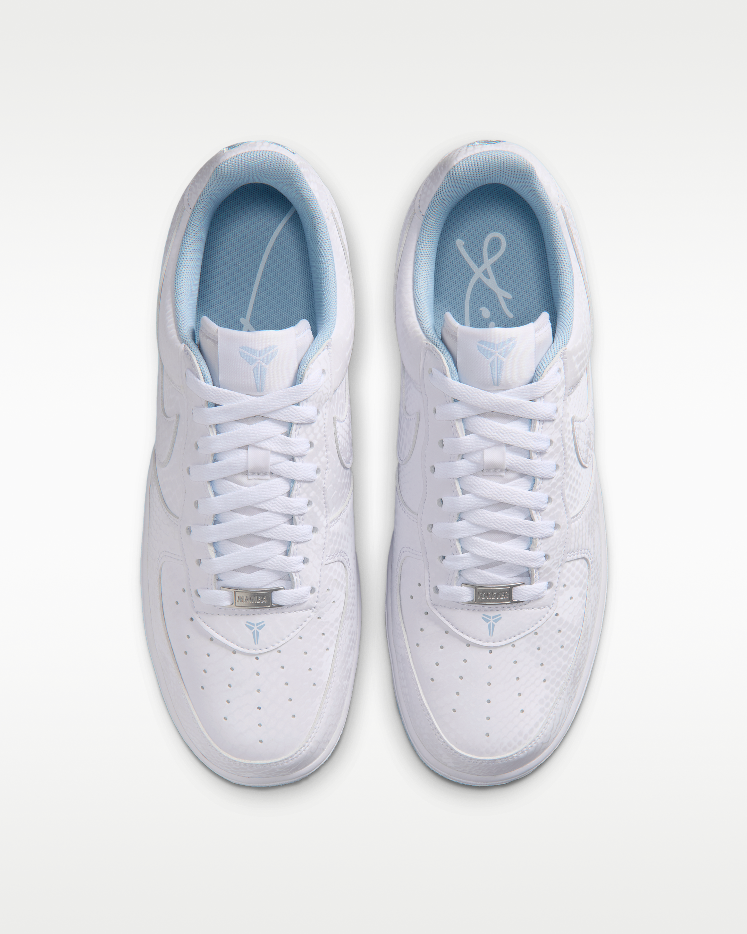 Kobe Air Force 1 Low Men's Shoes - White/Armoury Blue - View 4