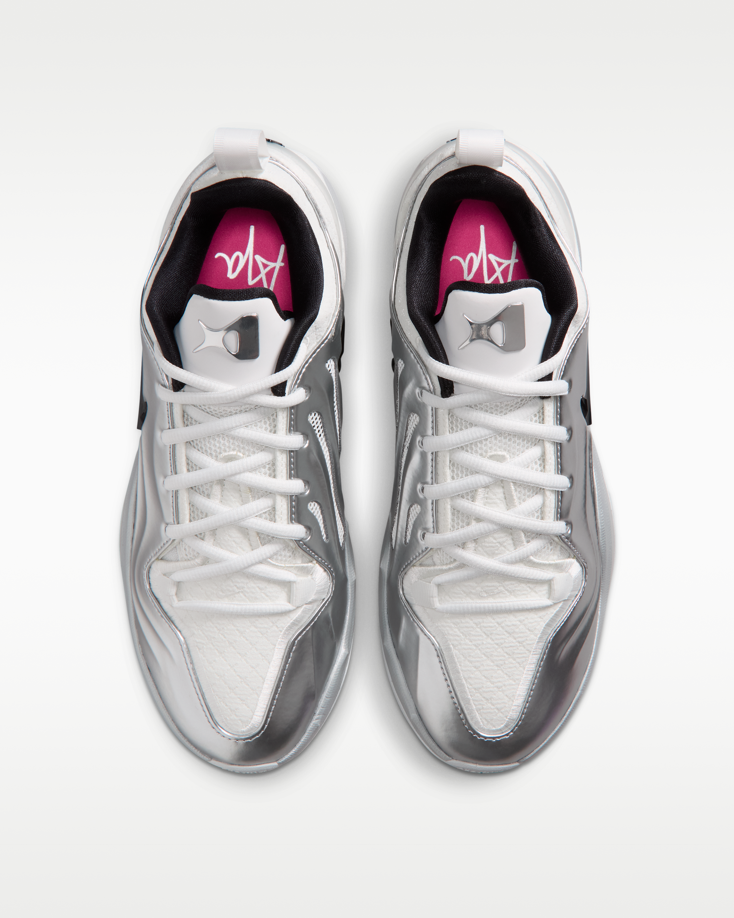 A'Two 'Mirrored' A'ja Wilson Basketball Shoes - Summit White/Metallic Silver/Black - View 4