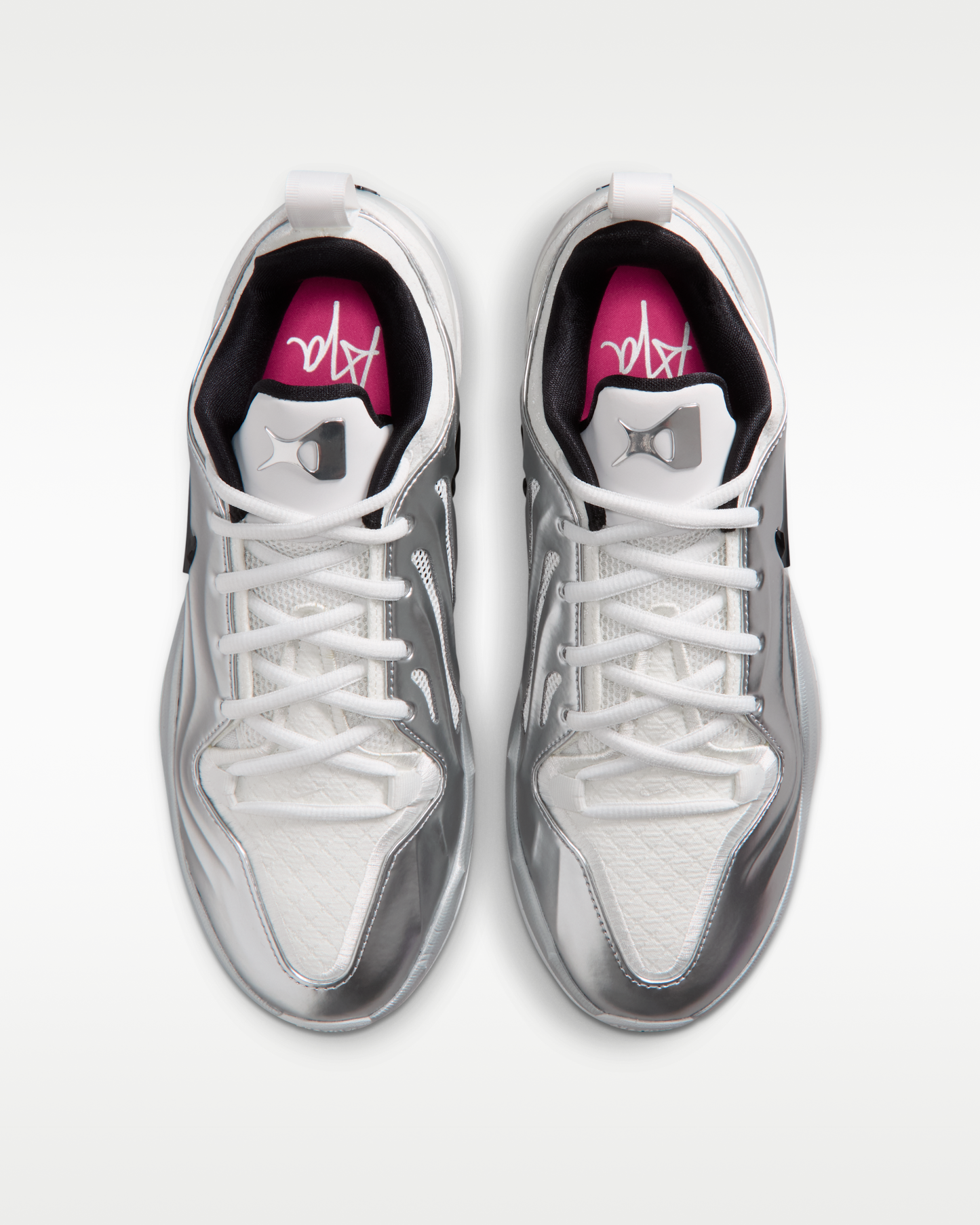 A'Two 'Mirrored' A'ja Wilson Basketball Shoes - Summit White/Metallic Silver/Black - View 4