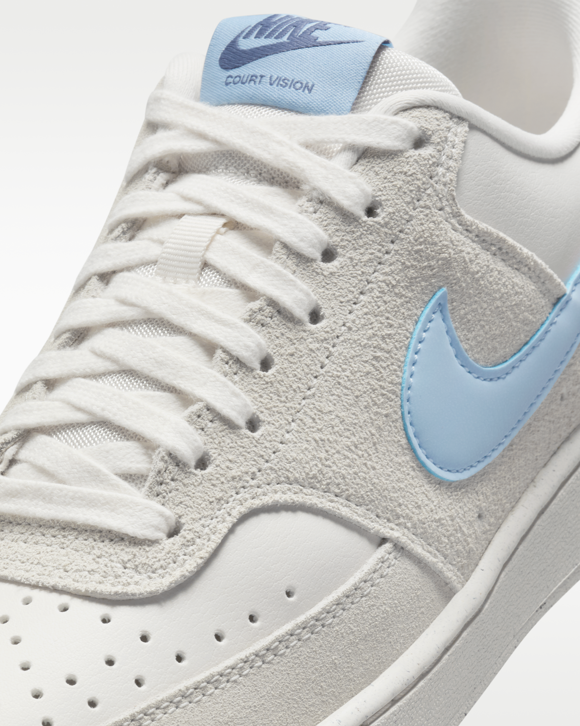 Nike Court Vision Low Women's Shoes - Phantom/Light Bone/Diffused Blue/Psychic Blue - View 7