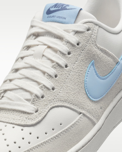 Nike Court Vision Low Women's Shoes - Phantom/Light Bone/Diffused Blue/Psychic Blue - View 7