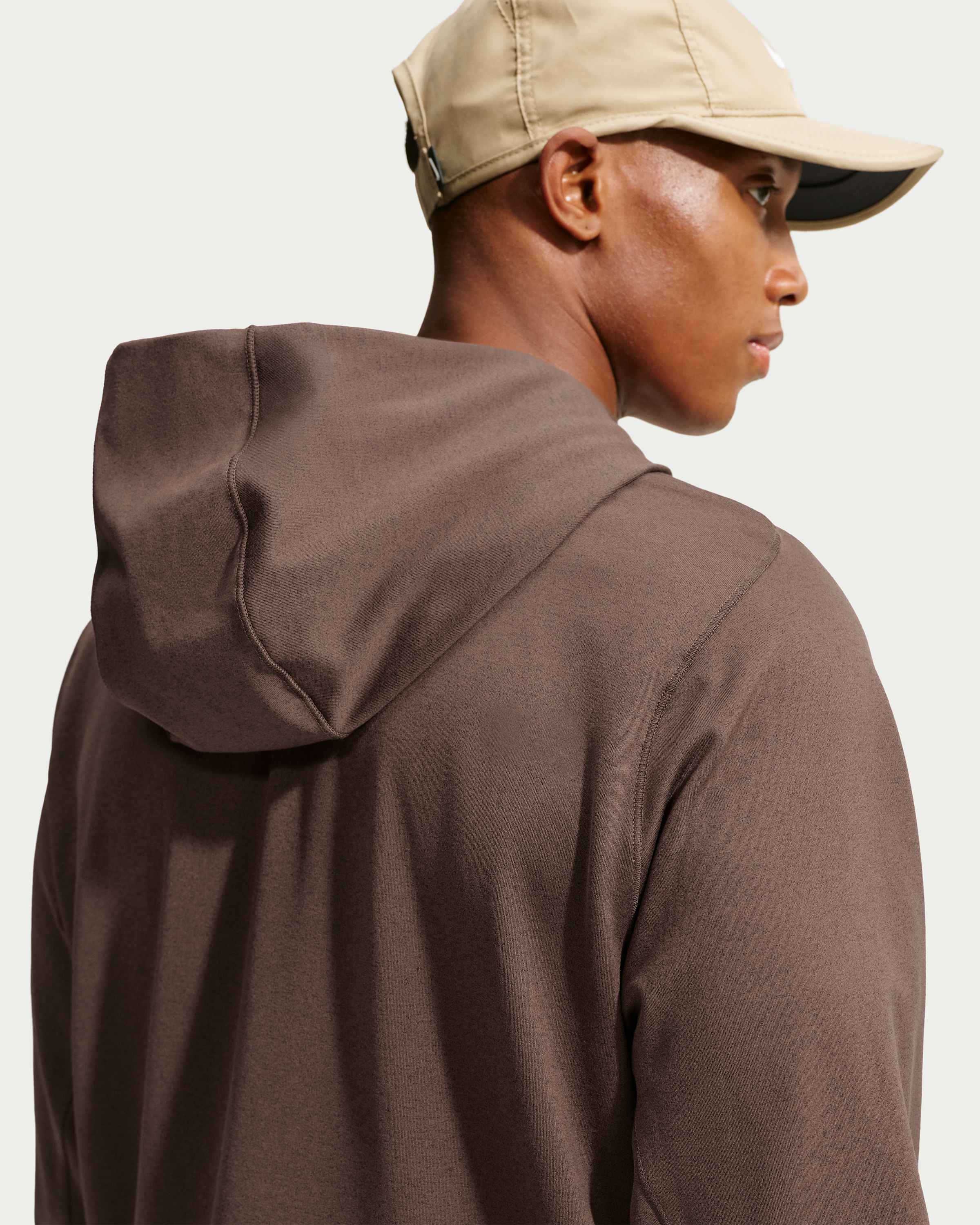 Nike Primary NanoKnit Men's Dri-FIT UV Protection Pullover Performance Hoodie - Baroque Brown/Tar/Heather/Baroque Brown - View 2