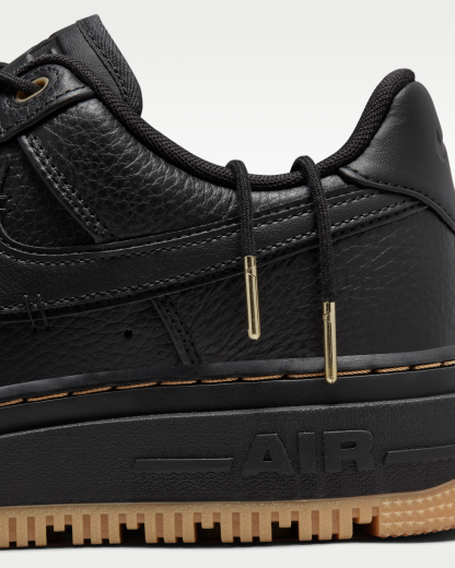 Nike Air Force 1 Luxe Men's Shoes - Black/Bucktan/Gum Yellow/Black - View 9