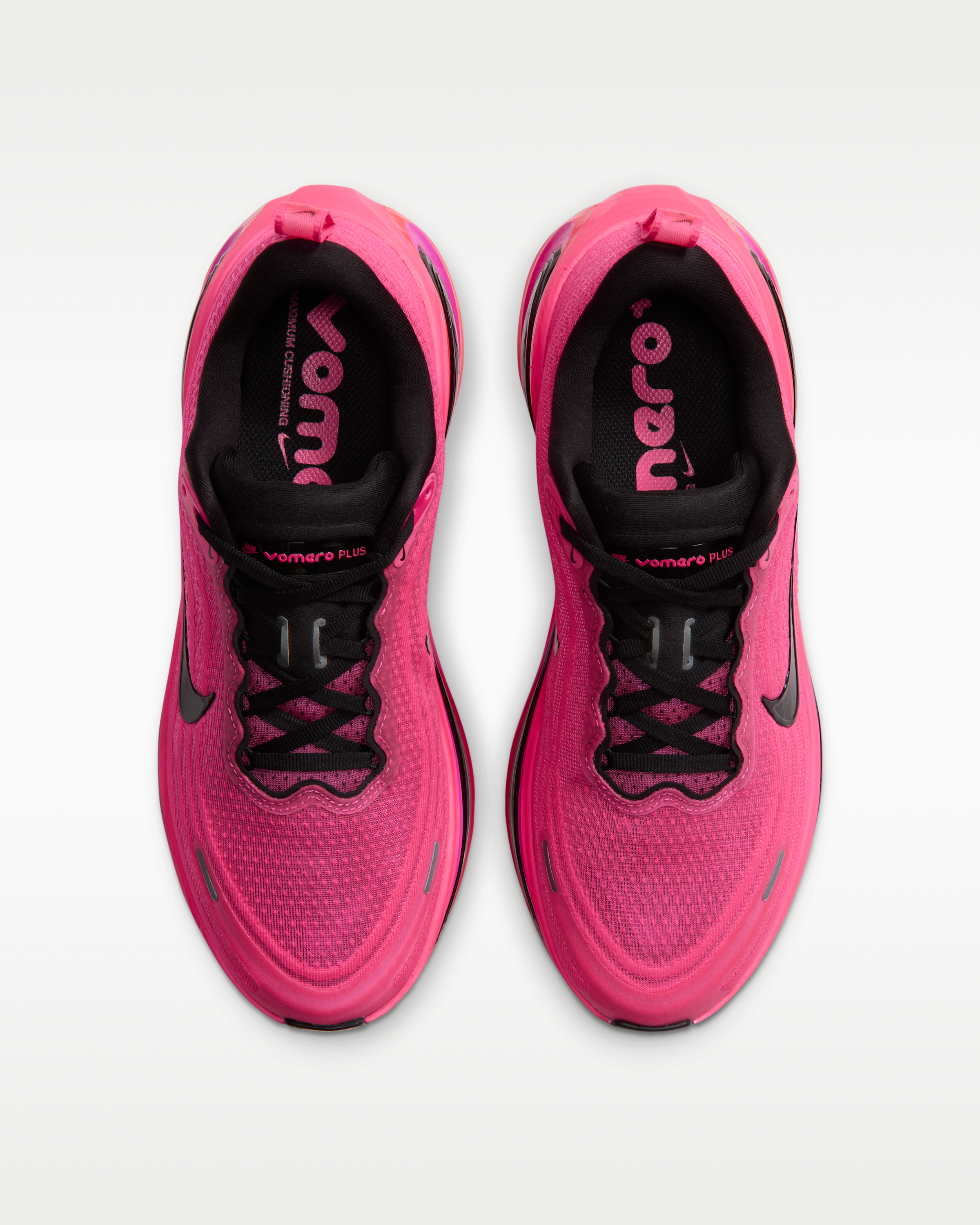 Nike Vomero Plus Women's Road Running Shoes - Black/Hyper Pink/Fuchsia Blast/Black - View 4