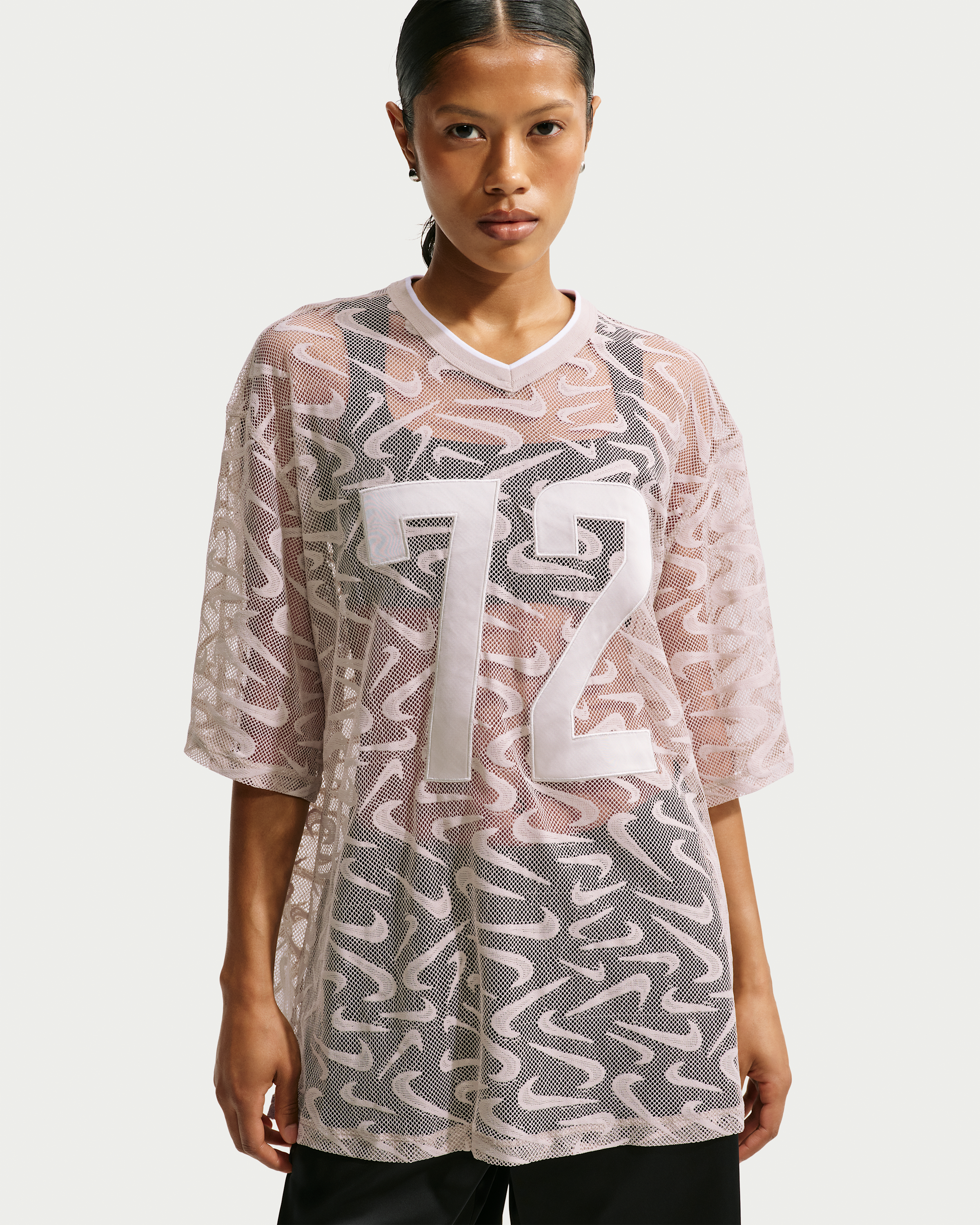 Nike Sportswear Chill Lace Women's Oversized Jersey - Cream II/Light Bone/White - View 1