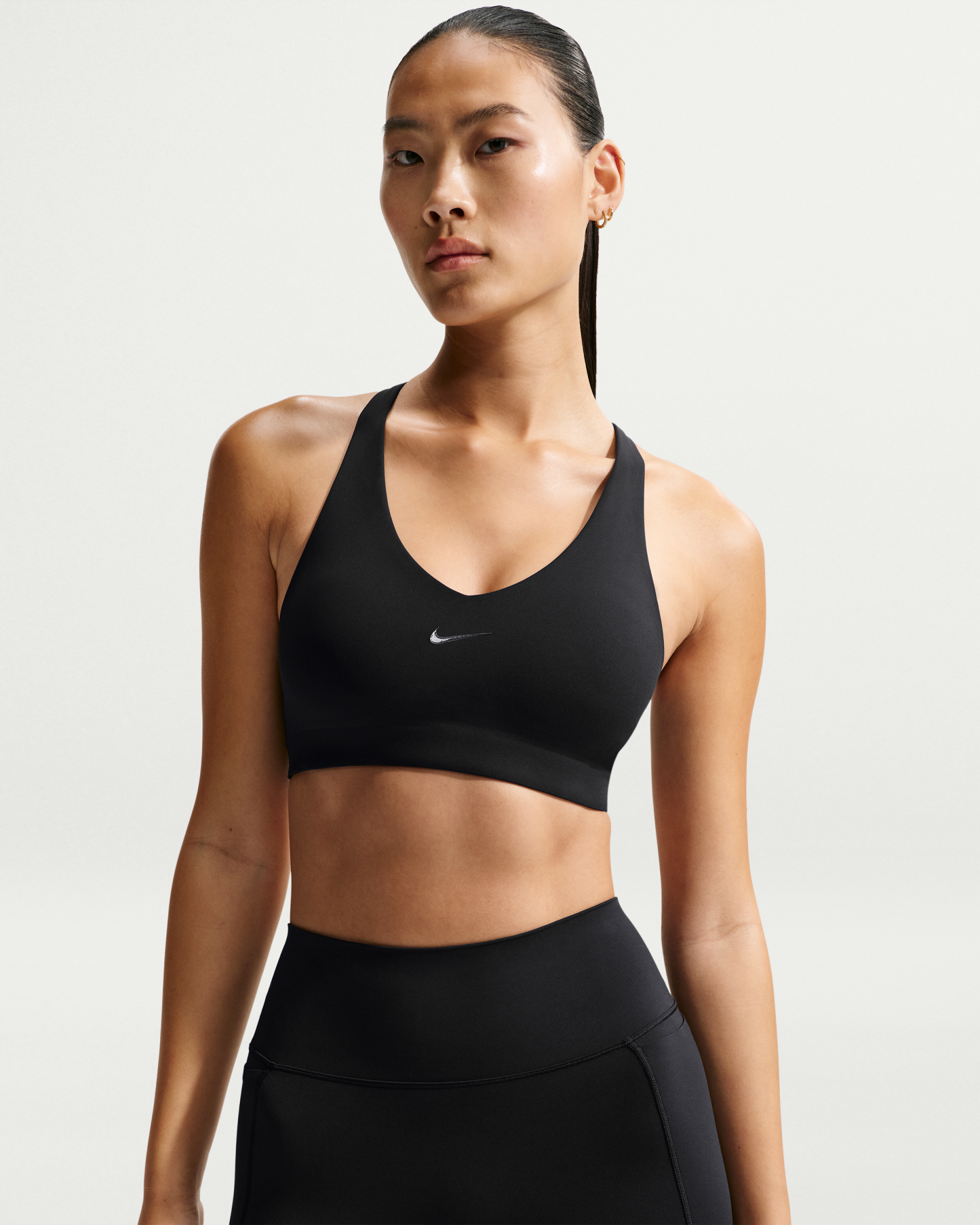 Nike Universa Women's Medium-Support Padded Sport Bra - Black/Anthracite/Dark Smoke Grey - View 2