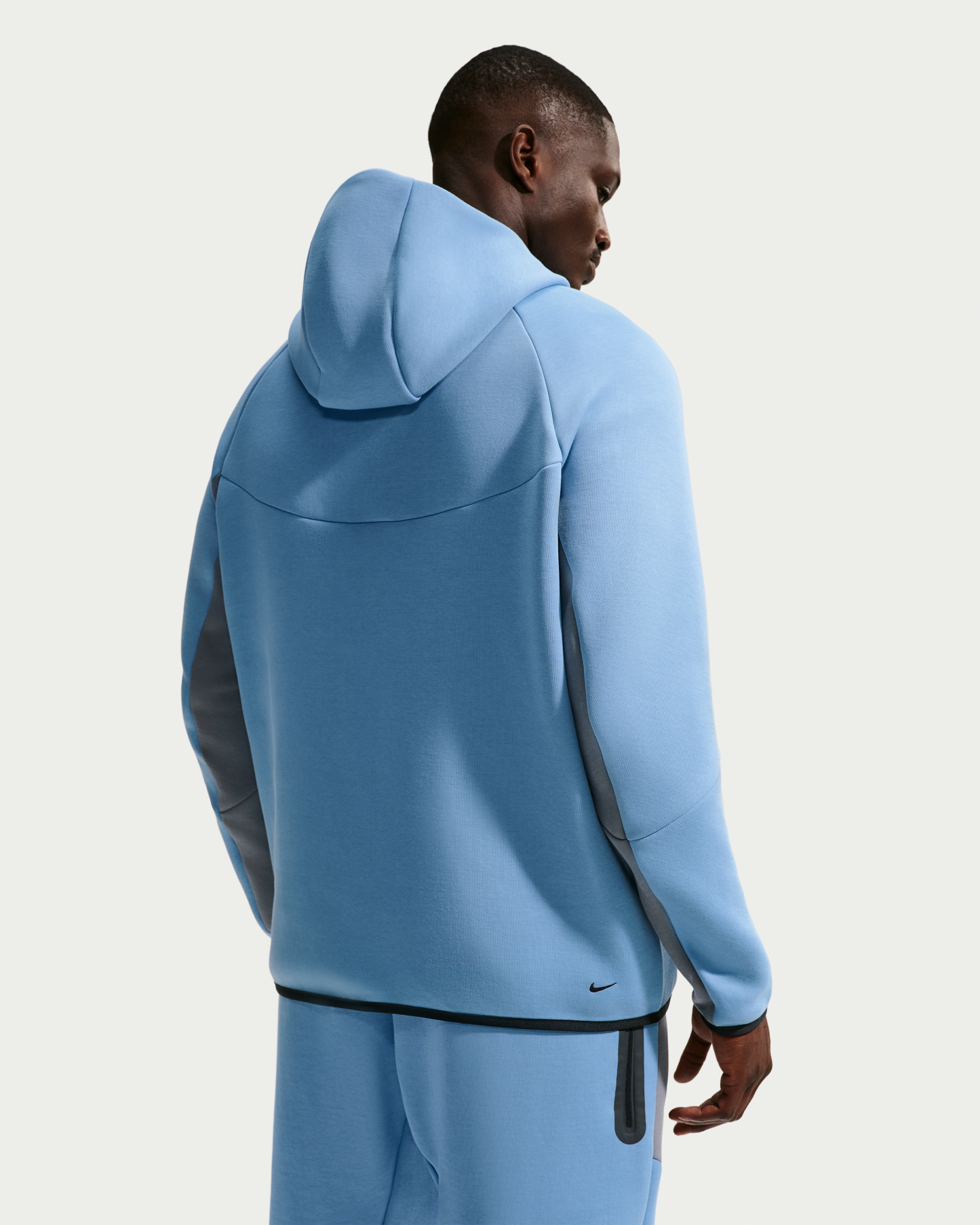 Nike Tech Men's Fleece Windrunner Full-Zip Jacket - Work Blue/Cool Grey/Black - View 7