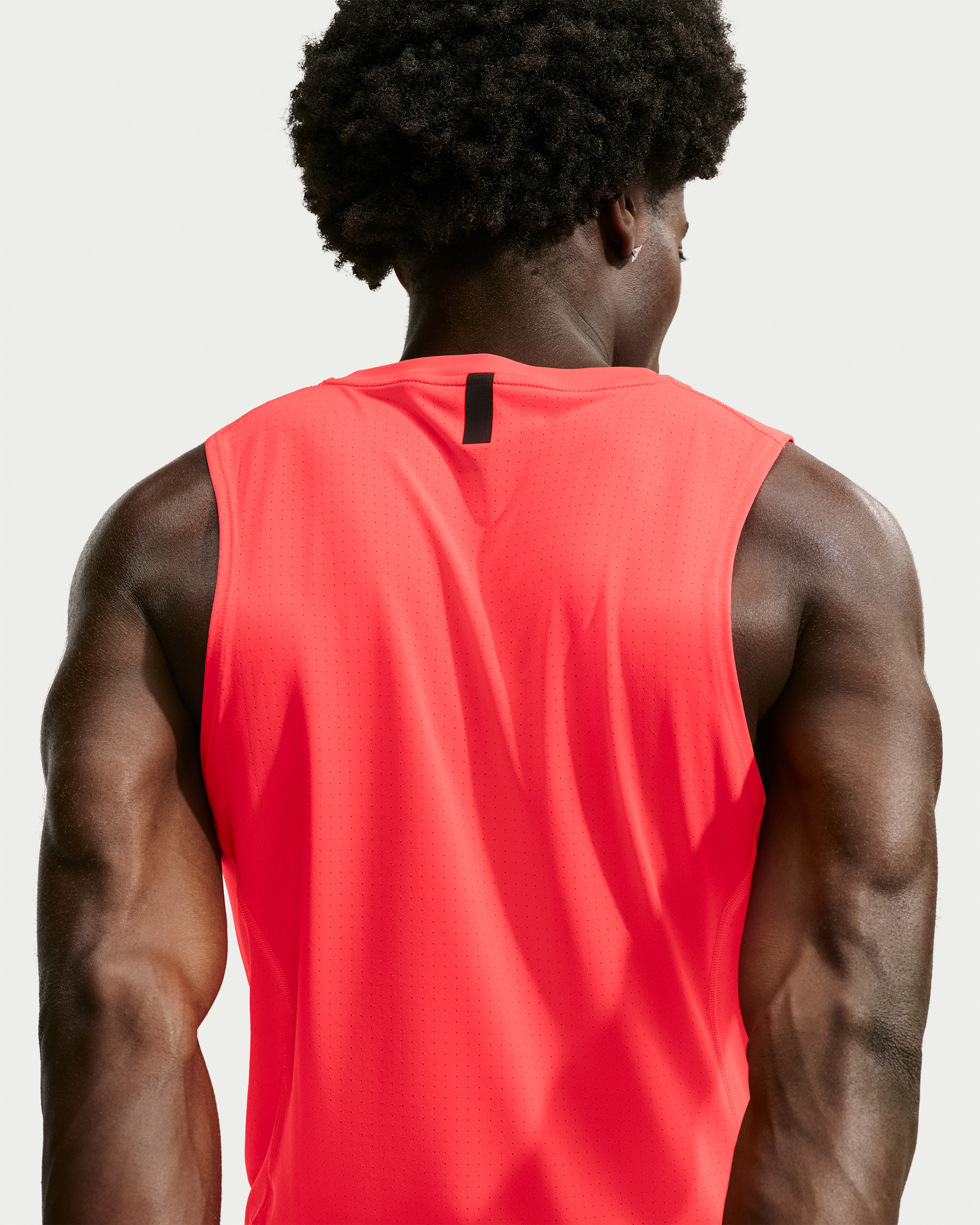 Nike Pro Men's Dri-FIT Training Tank - Laser Crimson/Black - View 2