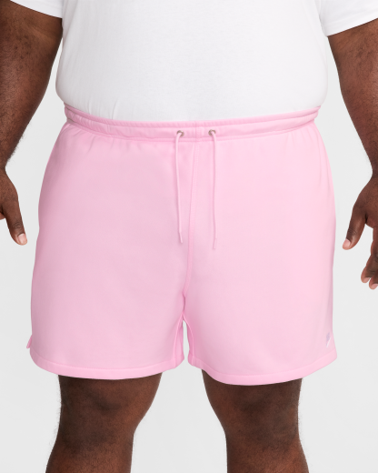 Nike Club Men's French Terry Flow Shorts - Pink Foam/Pink Foam/White - View 9