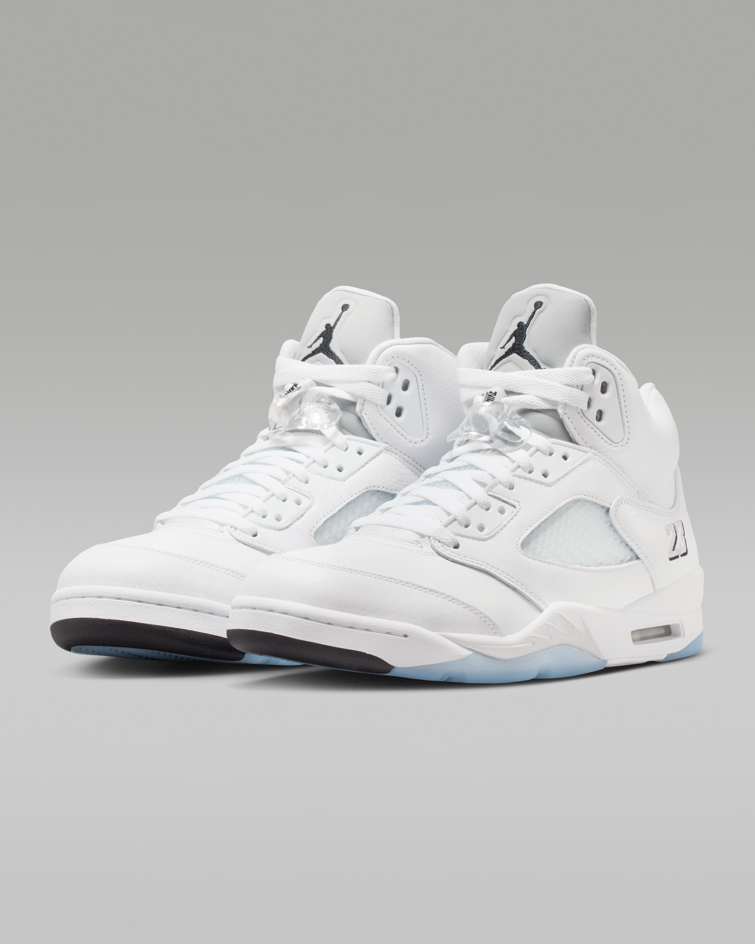 Air Jordan 5 Retro OG 'White Metallic' Men's Shoes - White/Metallic Silver/Black - View 5
