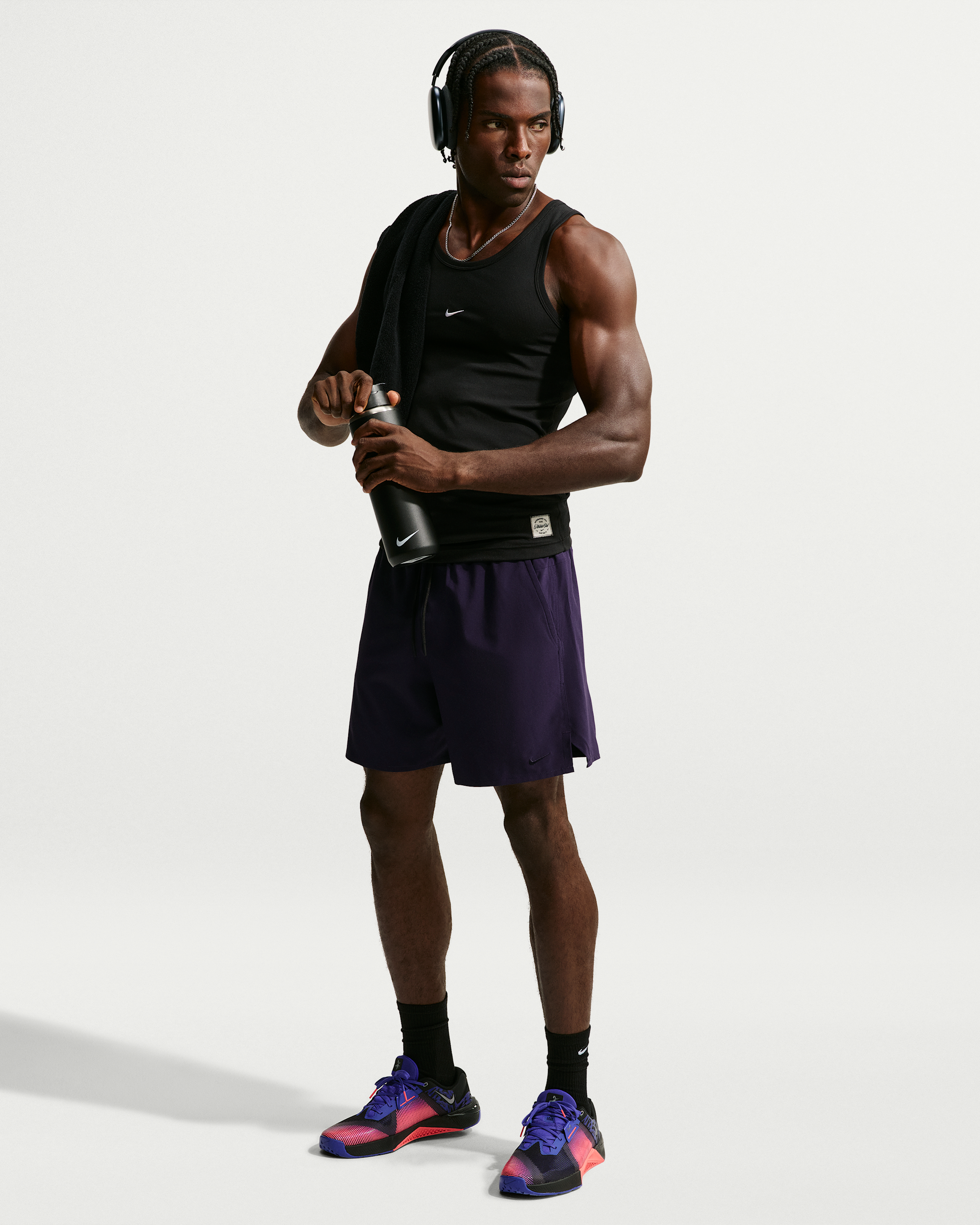 Nike Unlimited Men's Dri-FIT 18cm (approx.) Unlined Versatile Shorts - Purple Dynasty/Black/Purple Dynasty - View 1