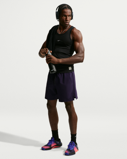 Nike Unlimited Men's Dri-FIT 18cm (approx.) Unlined Versatile Shorts - Purple Dynasty/Black/Purple Dynasty - View 1
