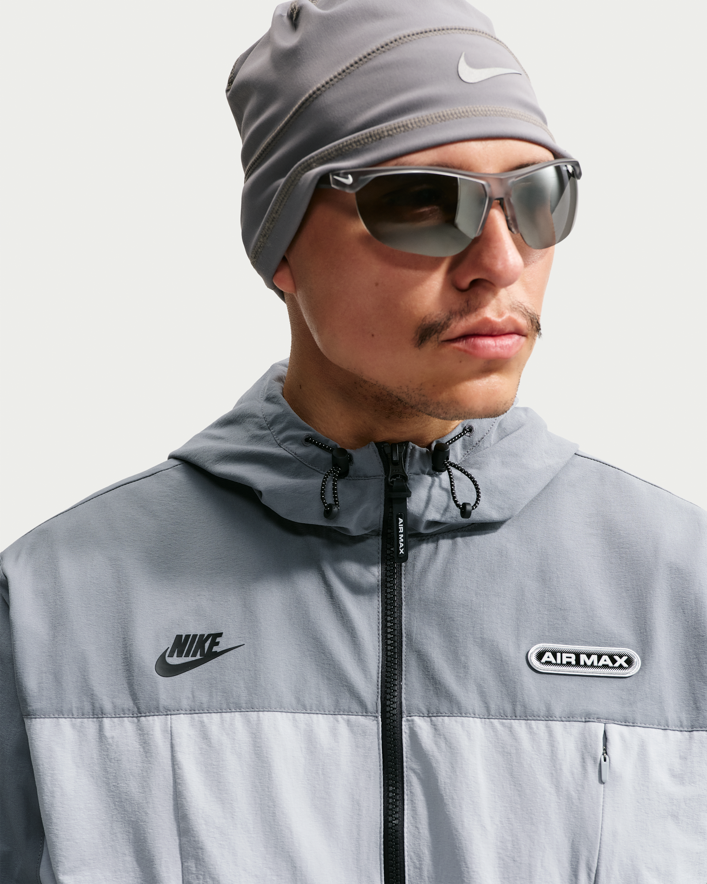 Nike Air Max Men's Woven Jacket - Wolf Grey/Cool Grey/Black - View 3