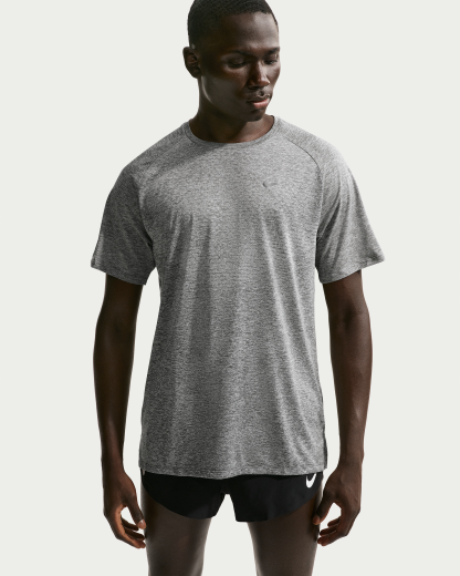 Nike Stride Men's Dri-FIT ADV Short-Sleeve Running Top - Smoke Grey/Heather - View 1