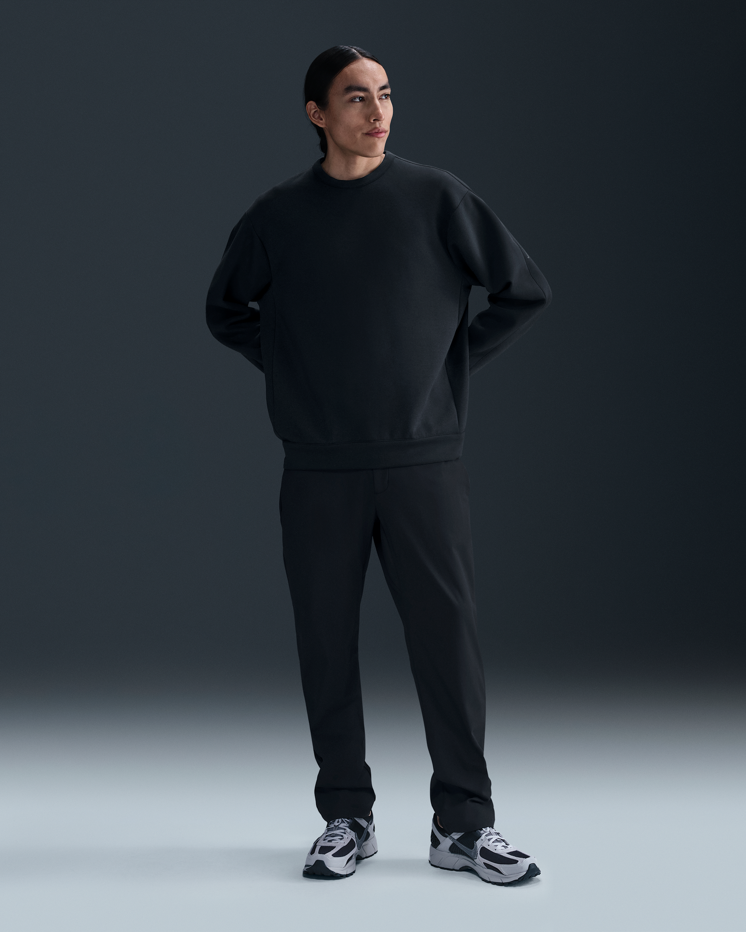 Nike 24.7 ImpossiblySoft Men's Dri-FIT Crew - Black/Dark Smoke Grey - View 4