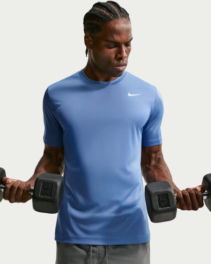 Nike Men's Dri-FIT Training T-Shirt - Indigo Storm/White - View 1