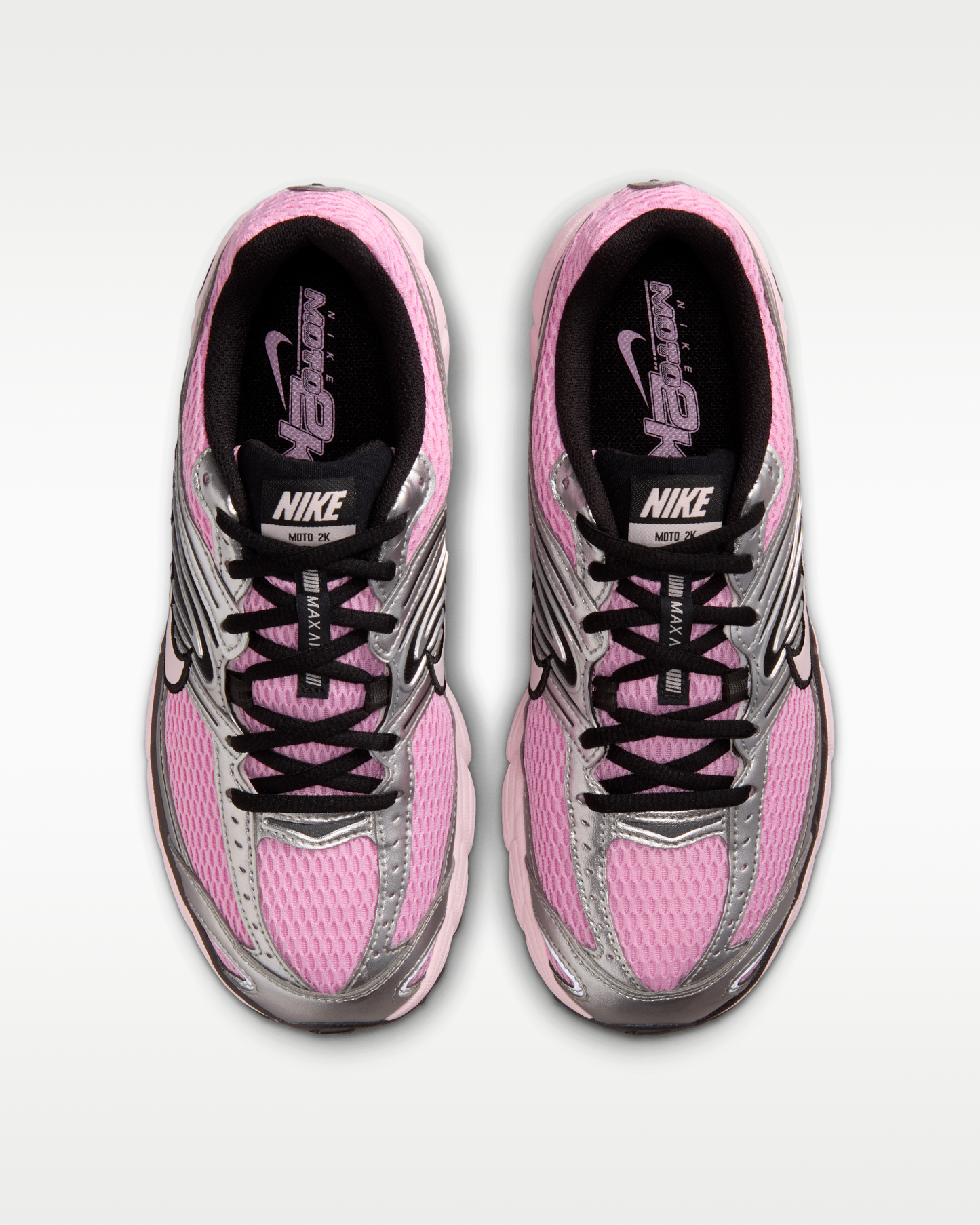 Nike Air Max Moto 2K Women's Shoes with Reflective Design Accents - Pink Rise/Metallic Silver/Black/Pearl Pink - View 4
