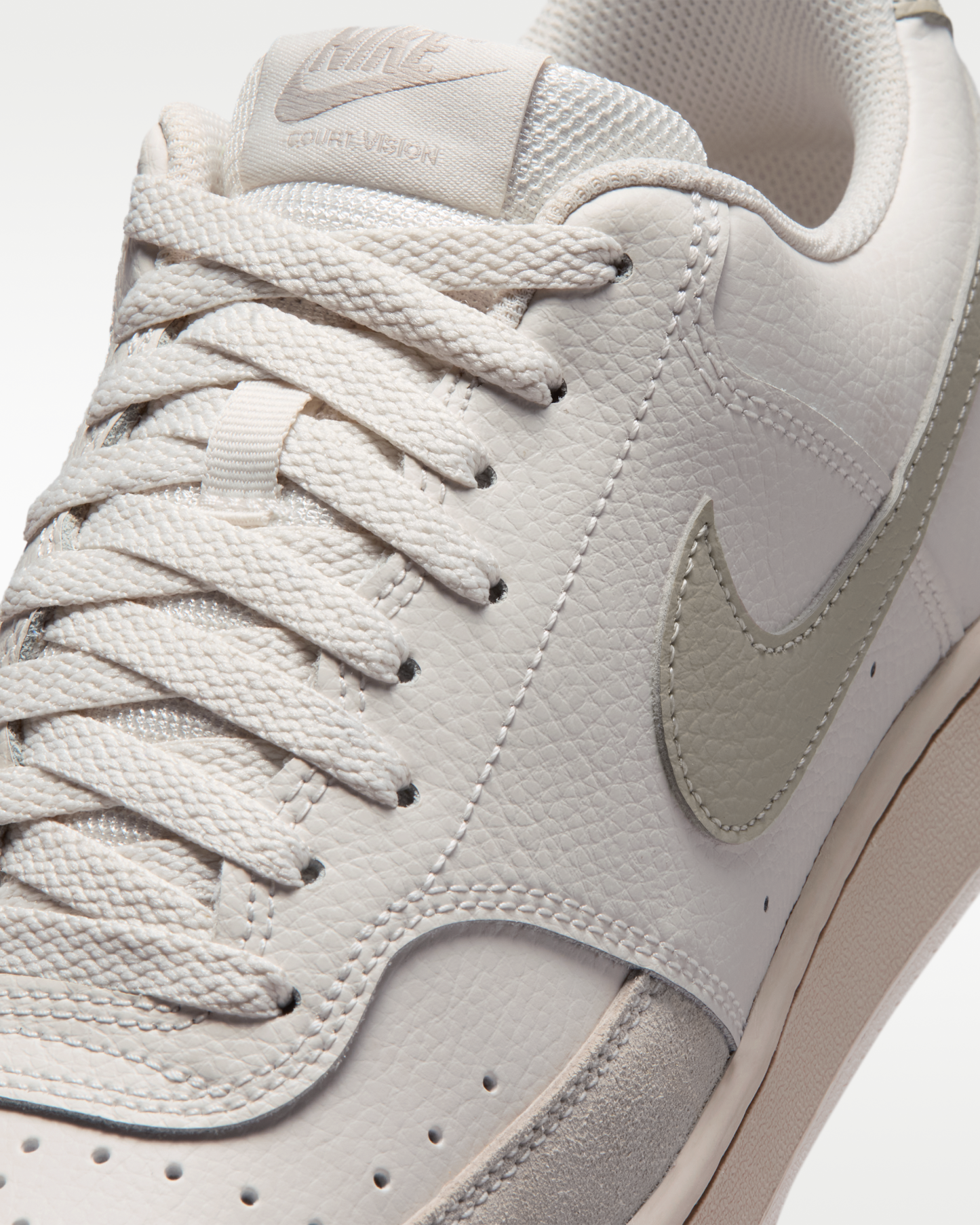 Nike Court Vision Low Suede Men's Shoes - Phantom/Cream II - View 7