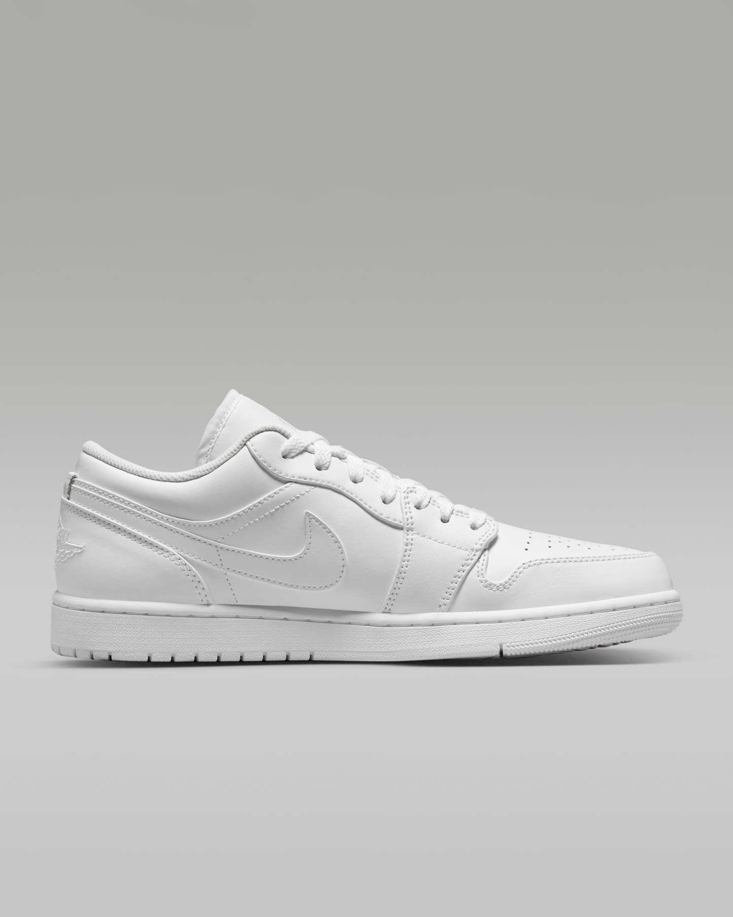 Air Jordan 1 Low Men's Shoes - White/White/White - View 3