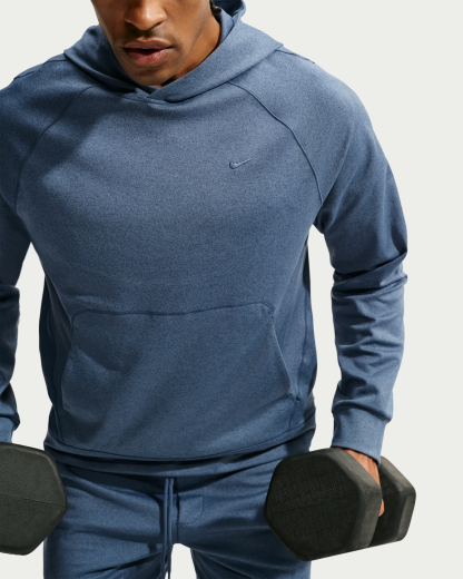 Nike Primary NanoKnit Men's Dri-FIT UV Protection Pullover Performance Hoodie - New Slate/Midnight Navy/Heather/New Slate - View 3