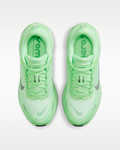 Nike Vomero Plus Women's Road Running Shoes - White/Illusion Green/Cucumber Calm/Metallic Silver - View 4