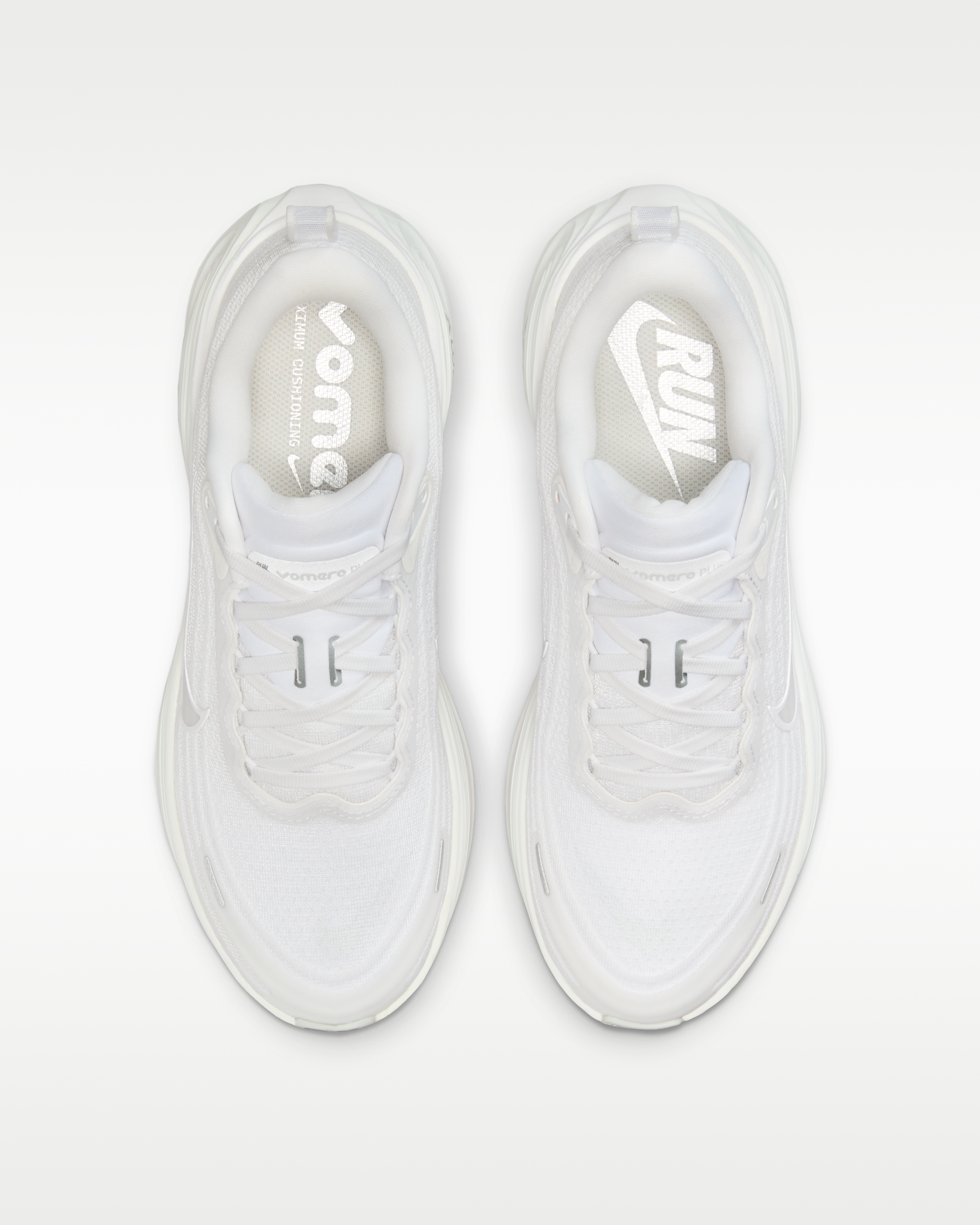 Nike Vomero Plus Women's Road Running Shoes - White/Photon Dust/Metallic Silver/Summit White - View 4