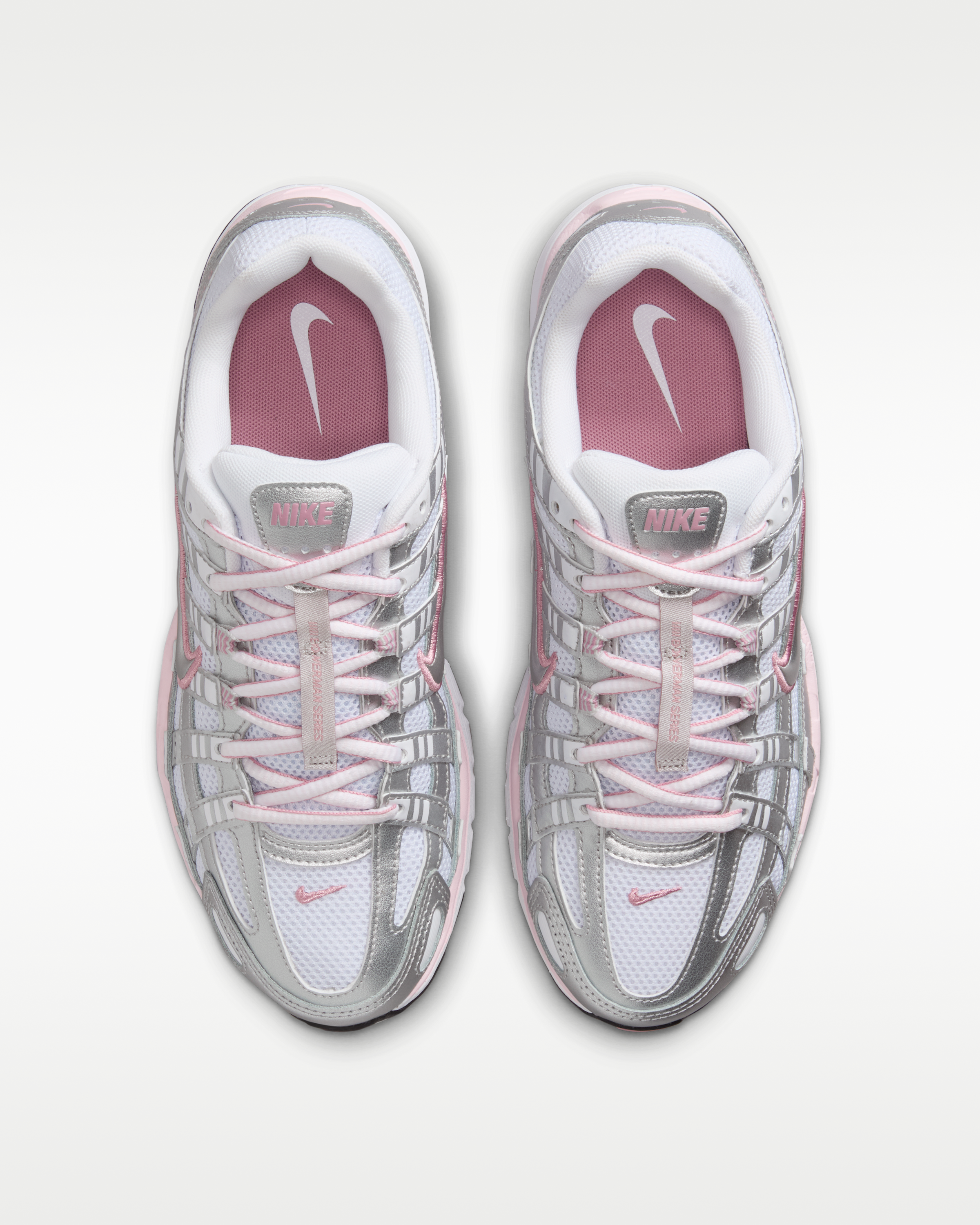 Nike P-6000 Women's Shoes - White/Elemental Pink/Black/Metallic Silver - View 4
