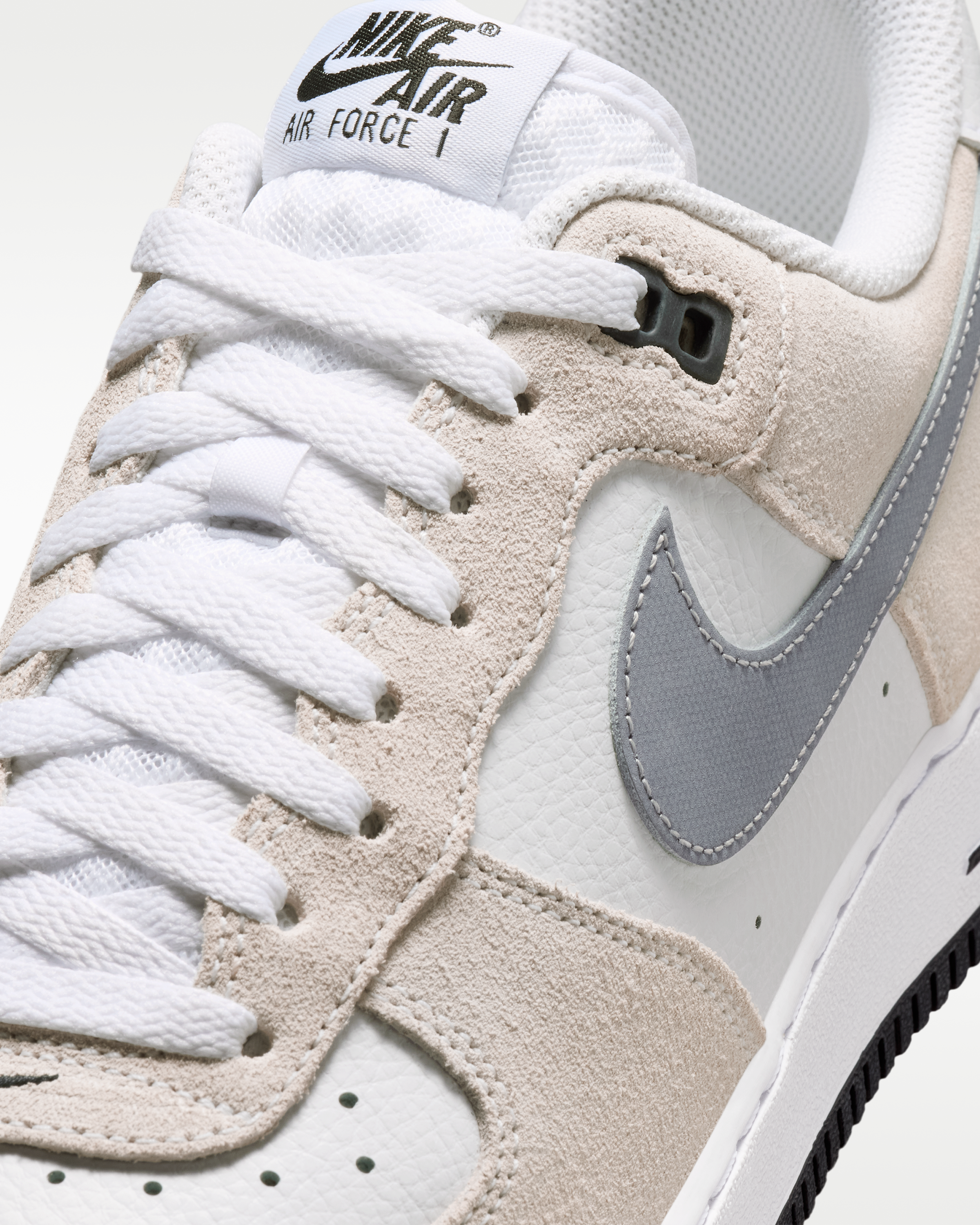 Nike Air Force 1 '07 LV8 Men's Shoes - White/Black/Cool Grey/Metallic Cool Grey - View 7