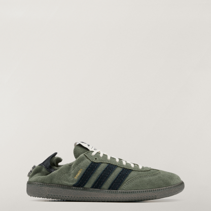 adidas SAMBA OG SFTM Shoes - Base Green / Core Black / Gold Metallic - View 1