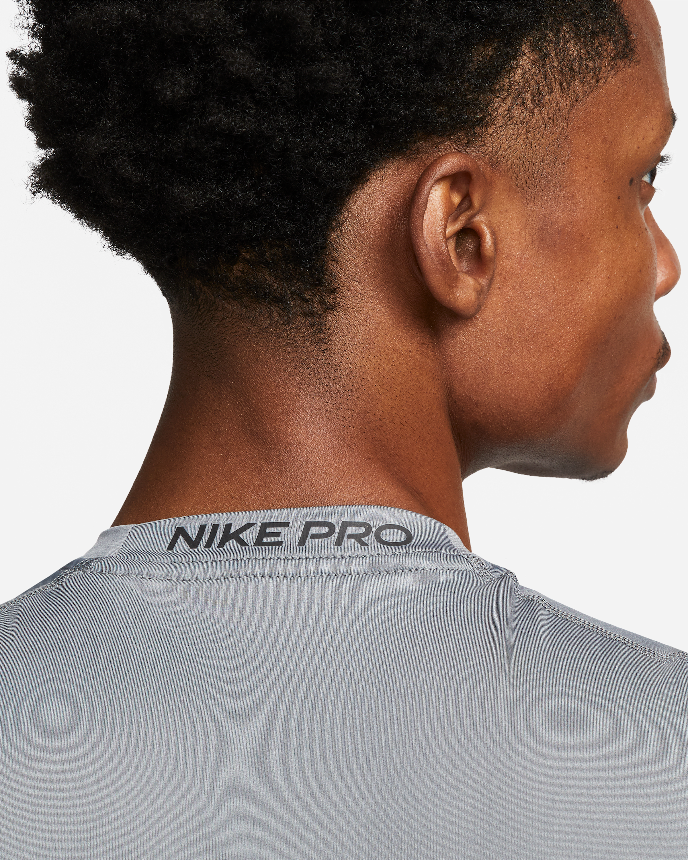 Nike Pro Men's Dri-FIT Tight Sleeveless Fitness Top - Smoke Grey/Black - View 5